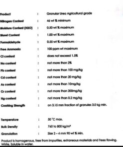 Alternative view of Pure Urea Nitrogen Fertilizer 46-0-0 Granular